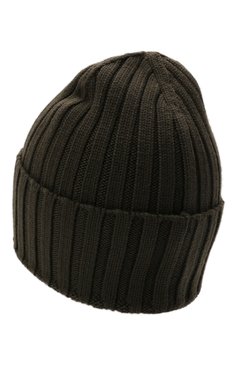 Женская шерстяная шапка MONCLER хаки цвета, арт. G2-093-3B000-52-A9327 | Фото 3 (Материал: Текстиль, Шерсть)