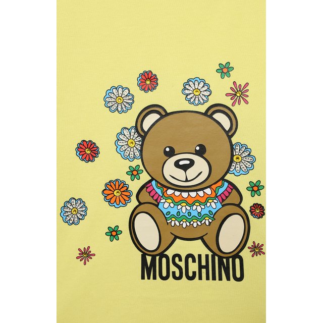 Хлопковая футболка Moschino HDM04T/LBA00/4-8 Фото 3