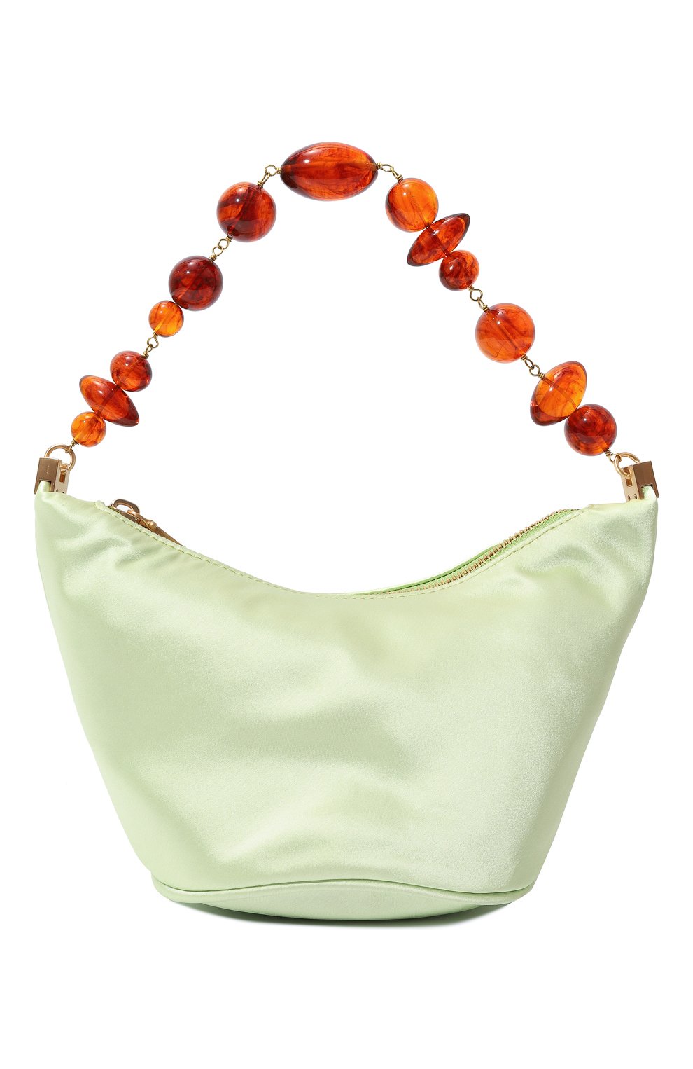 Женская сумка gia CULT GAIA зеленого цвета, арт. SH1172S0 | Фото 6 (Сумки-технические: Сумки top-handle; Материал сплава: Проставлено; Размер: mini; Материал: Текстиль; Драгоценные камни: Проставлено)