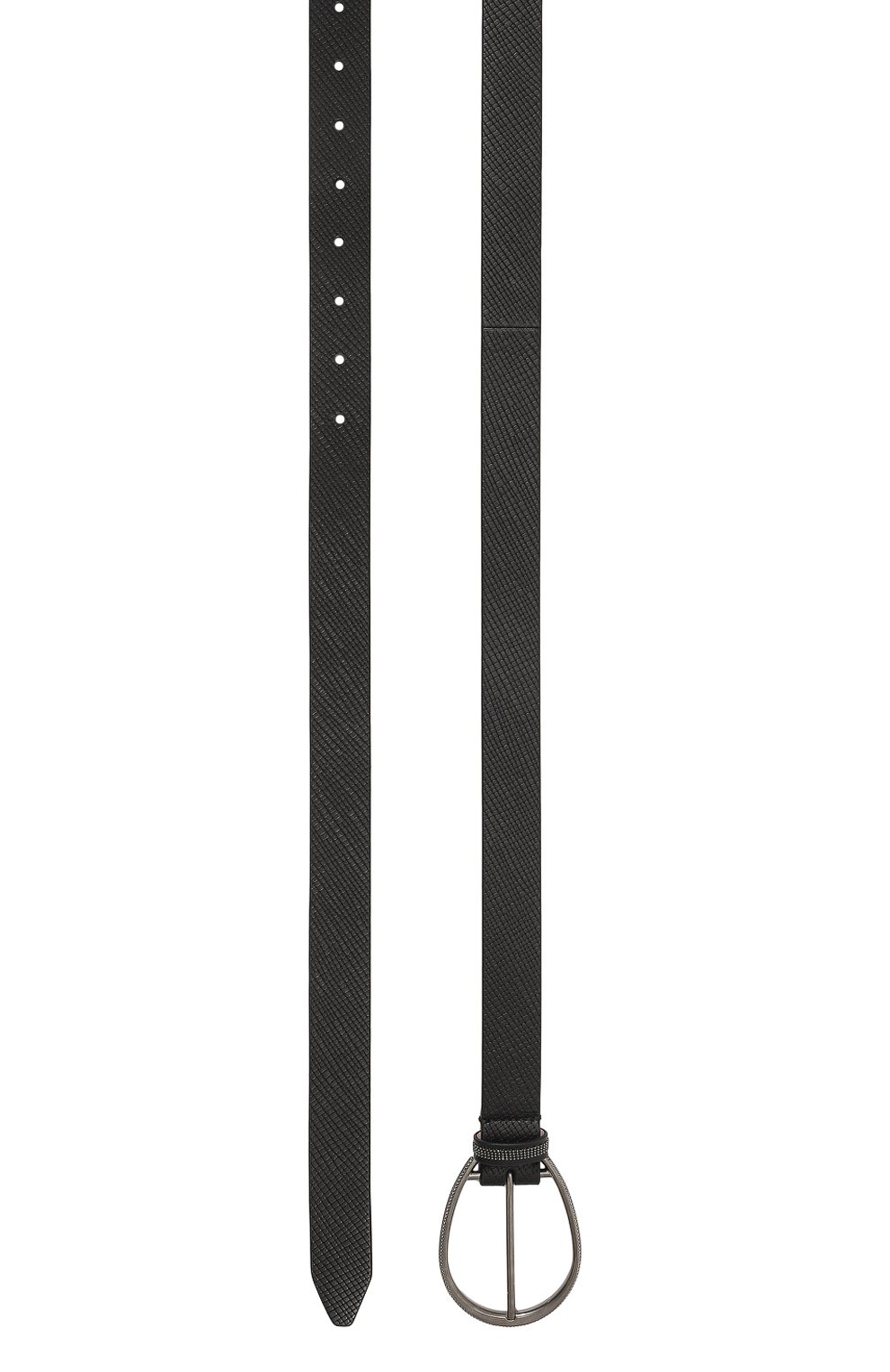 Женский кожаный ремень BRUNELLO CUCINELLI черного цвета, арт. M0PGLC242 | Фото 3 (Материал: Натуральная кожа; Материал сплава: Проставлено; Нос: Не проставлено)