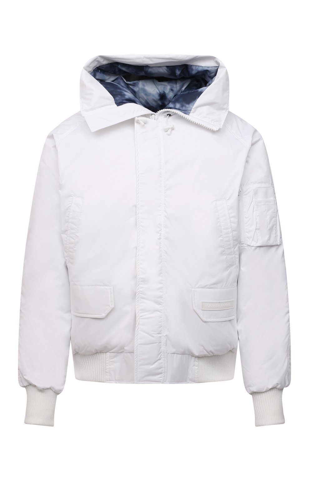 Мужской белый пуховый бомбер chilliwack glacial haze CANADA GOOSE