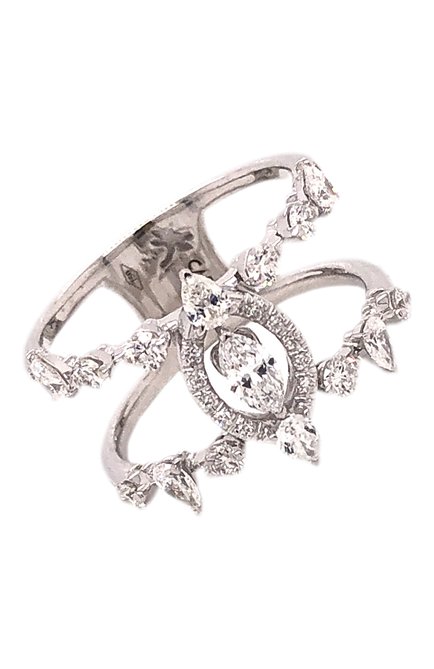 Женские кольцо CASATO бесцветного цвета, арт. MX1305BT-W | Фото 1 (Материал сплава: Белое золото; Драгоценные камни: Бриллианты)