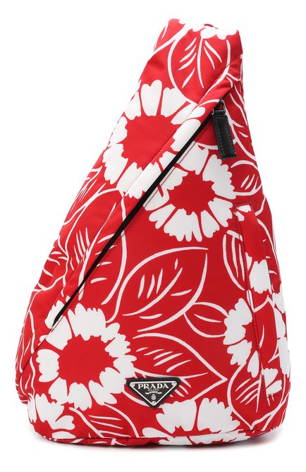 Мужской текстильный рюкзак PRADA красного цвета, арт. 2VZ092-2D1V-F0976-OOO | Фото 1 (Материал: Текстиль; Ремень/цепочка: На плечо)