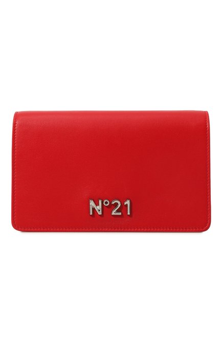 Женская сумка N21 красного цвета, арт. 23EBS0941NP02 | Фото 1 (Материал: Натуральная кожа; Сумки-технические: Сумки через плечо)