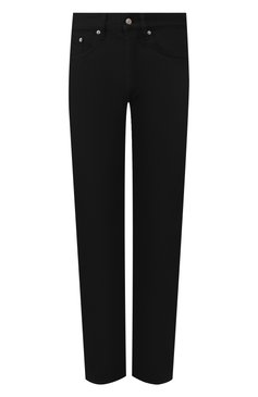 Мужские джинсы DRIES VAN NOTEN черного цвета, арт. 201-22412-9395 | Фото 1 (Силуэт М (брюки): Прямые; Кросс-КТ: Деним; Длина (брюки, джинсы): Стандартные; Материал внешний: Хлопок)