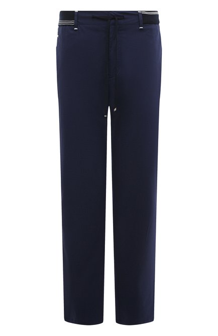 Мужские хлопковые брюки ZILLI темно-синего цвета, арт. M0Z-D0130-GABA1/R001 | Фото 1 (Длина (брюки, джинсы): Стандартные; Материал внешний: Хлопок; Силуэт М (брюки): Чиносы; Стили: Кэжуэл)