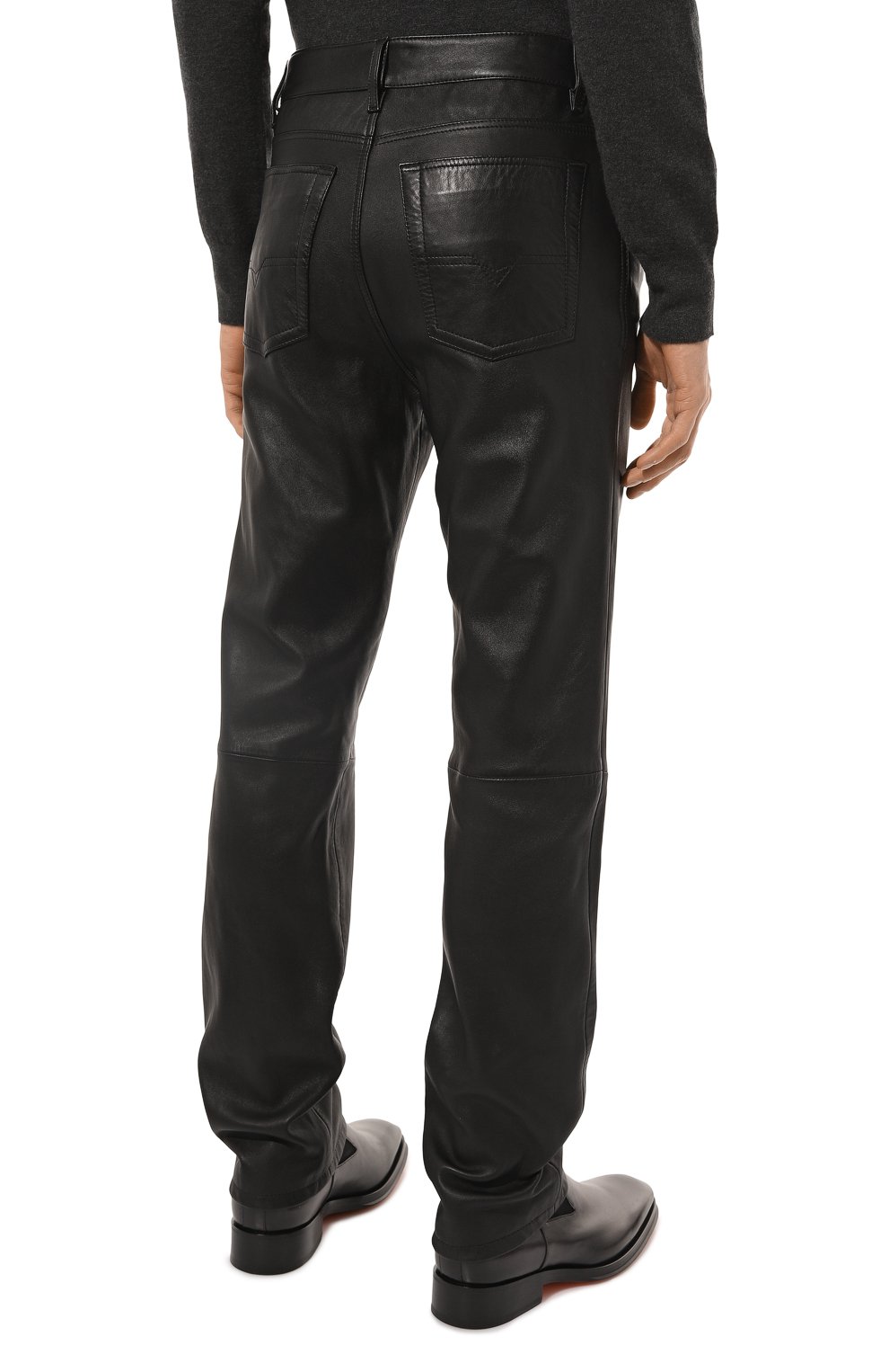 Мужские черные кожаные брюки DIESEL купить в интернет-магазине ЦУМ, арт.A08599/0AJIR