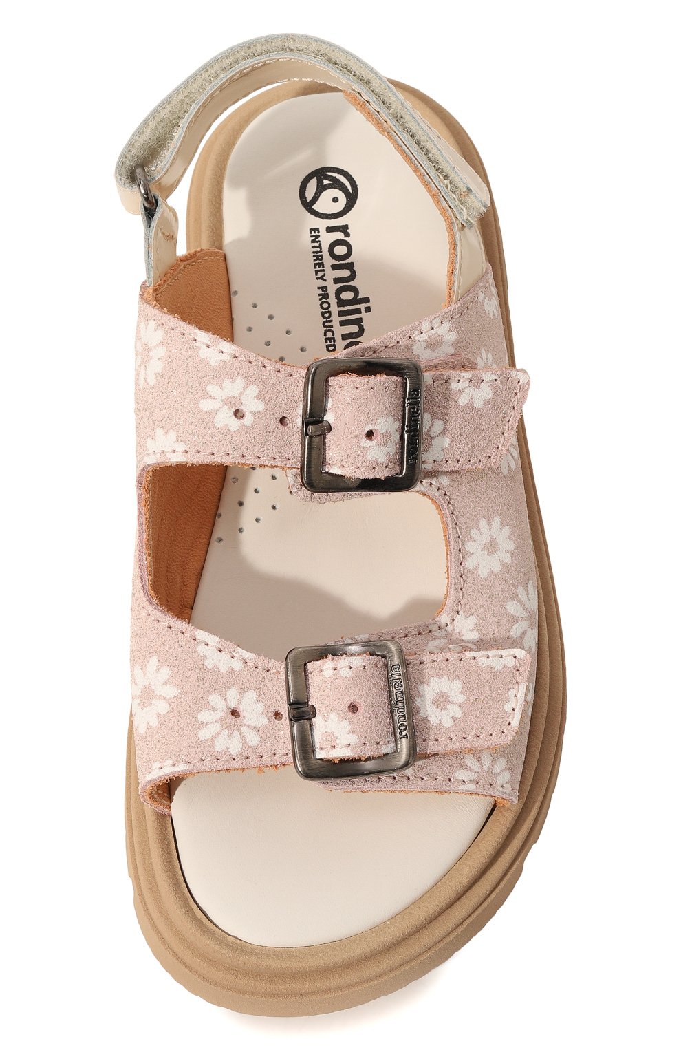 Детские кожаные сандалии RONDINELLA розового цвета, арт. 01036H/34-36 | Фото 4 (Материал внутренний: Натуральная кожа)