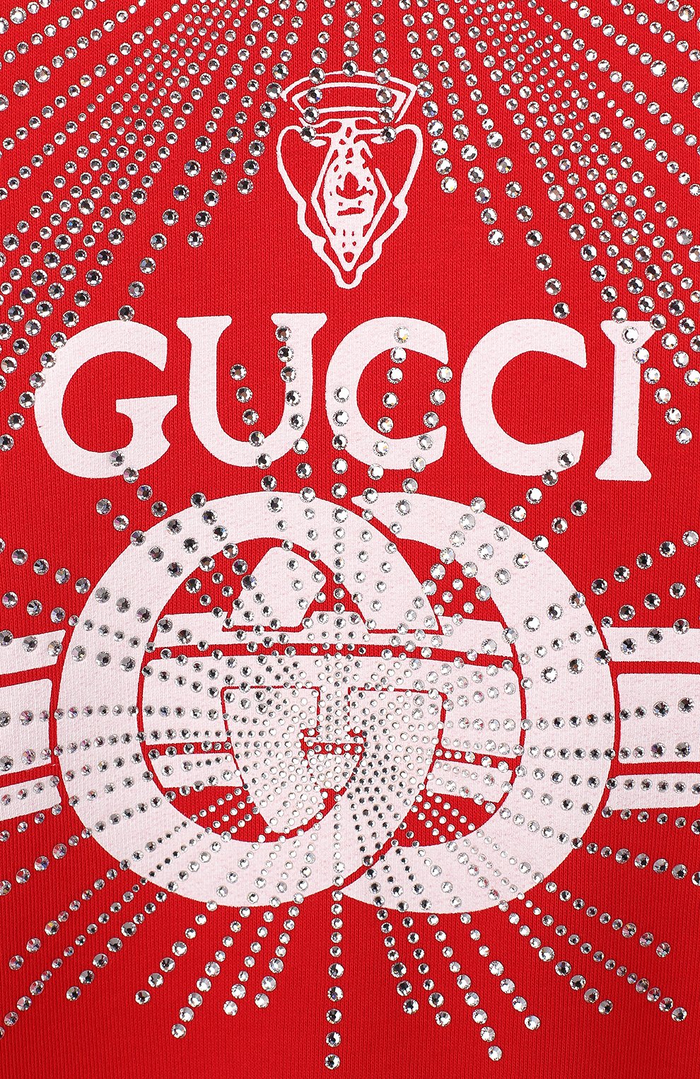 Мужского хлопковый свитшот GUCCI красного цвета, арт. 520441/X9X00 | Фото 3 (Мальчики Кросс-КТ: Толстовка-одежда, Свитшот-одежда; Региональные ограничения белый список (Axapta Mercury): Не проставлено; Принт: С принтом; Нос: Не проставлено; Статус проверки: Проверено, Проверена категория; Материал сплава: Проверено; Ростовка одежда: 10 - 11 лет | 140 - 146см, 4 года | 104 см, 5 лет | 110 см, 6 лет | 116 см, 8 лет | 128 см)