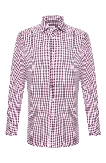 Мужская хлопковая сорочка BRIONI фиолетового цвета по цене 51950 руб., арт. RCL810/P906Q | Фото 1