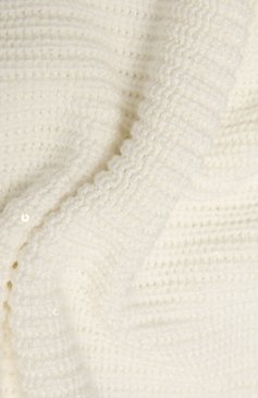 Детского одеяло из хлопка и льна BRUNELLO CUCINELLI белого цвета, арт. B7058L021 | Фото 2 (Материал: Текстиль, Лен, Хлопок)