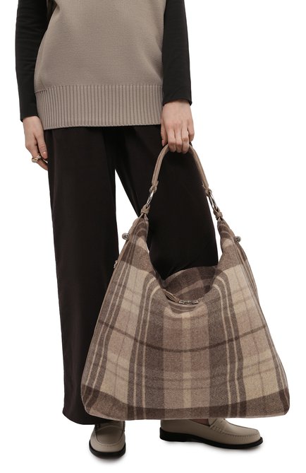 Женская сумка bridle large RALPH LAUREN бежевого цвета, арт. 435856511 | Фото 2 (Материал: Текстиль; Ремень/цепочка: На ремешке; Размер: large; Сумки-технические: Сумки top-handle)