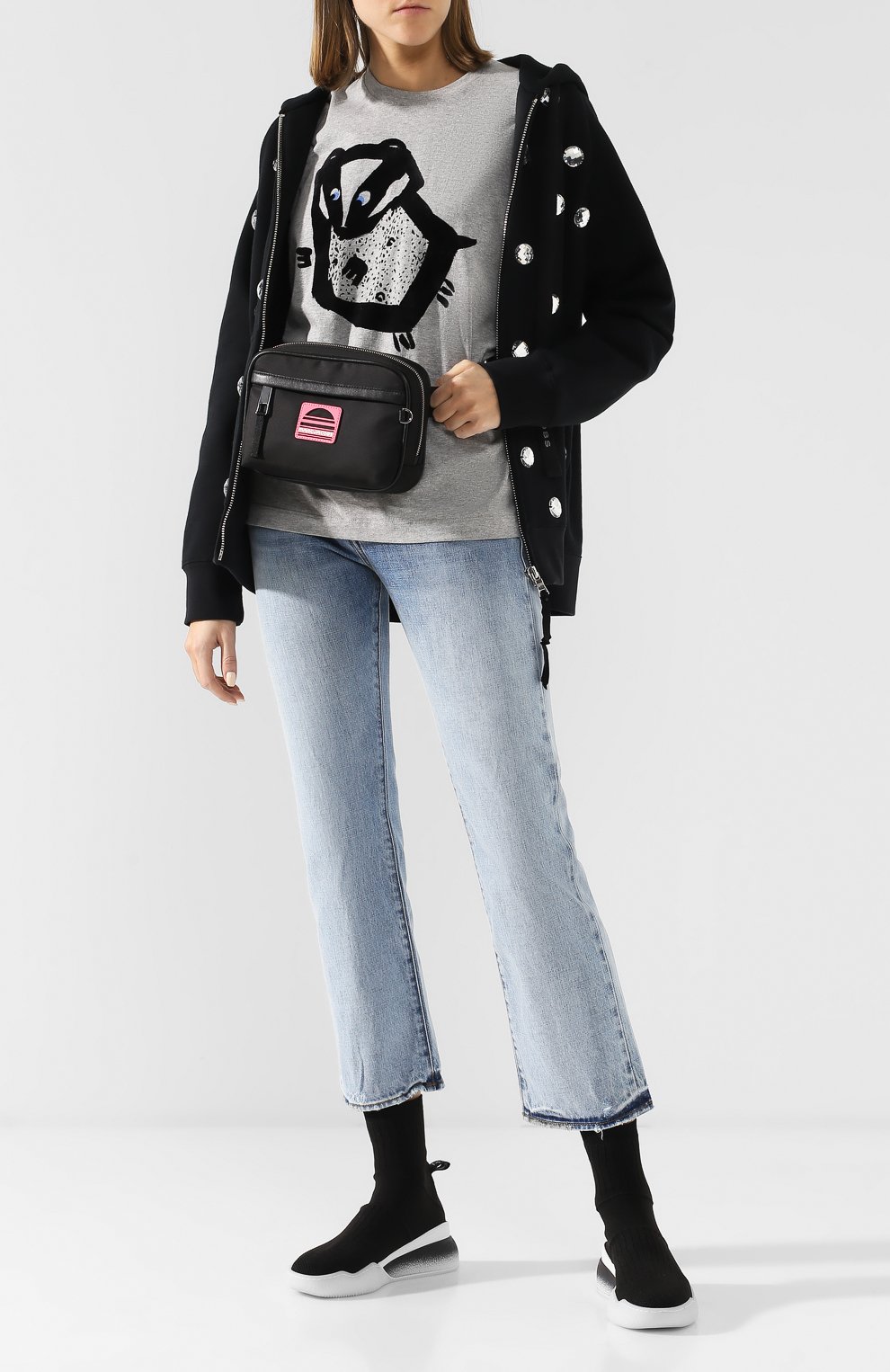 Женская поясная сумка sport MARC JACOBS (THE) черного цвета, арт. M0014038 | Фото 2 (Размер: mini; Статус проверки: Проверено, Проверена категория; Материал: Текстиль; Стили: Спорт; Застежка: Молния; Кросс-КТ: другое)