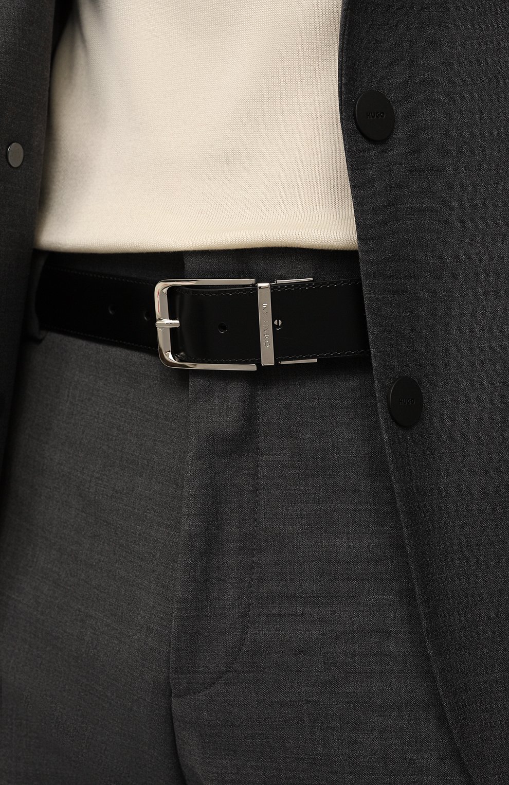 Мужской двусторонний ремень CORNELIANI черного цвета, арт. 92V305-3820849 | Фото 2 (Материал: Натуральная кожа; Материал сплава: Проставлено; Нос: Не проставлено; Случай: Формальный)