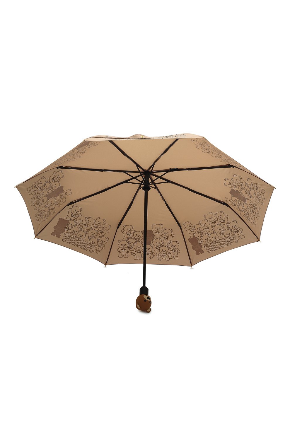 Женский складной зонт MOSCHINO бежевого цвета, арт. 8422-0PENCL0SED | Фото 3 (Материал: Текстиль, Синтетический материал, Металл)