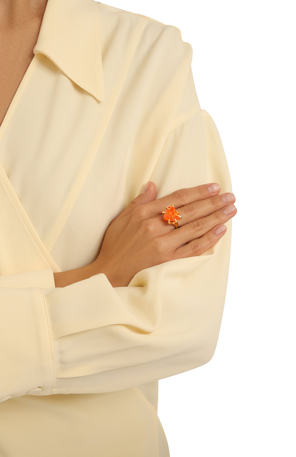 Женское кольцо сердце в когтях DZHANELLI оранжевого цвета, арт. 00268 | Фото 2 (Материал: Серебро; Региональные ограничения белый список (Axapta Mercury): Не проставлено; Нос: Не проставлено)