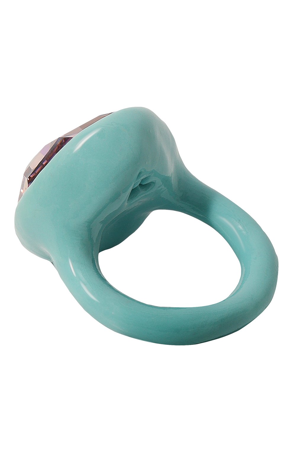 Женское кольцо LILI ARCHIVE голубого цвета, арт. RMEGG2 | Фото 3 (Материал: Кристаллы, Пластик, Керамика; Региональные ограничения белый список (Axapta Mercury): Не проставлено; Нос: Не проставлено)