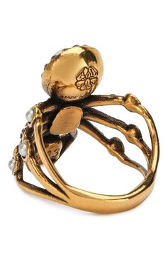 Женское кольцо ALEXANDER MCQUEEN золотого цвета, арт. 569675/J160T | Фото 2 (Материал: Металл; Статус проверки: Проверена категория)