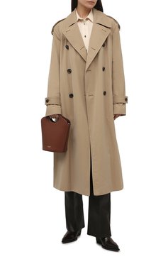 Женская сумка pocket  small BURBERRY коричневого цвета, арт. 8046241 | Фото 3 (Сумки-технические: Сумки top-handle; Материал: Натуральная кожа; Ремень/цепочка: На ремешке; Размер: small)