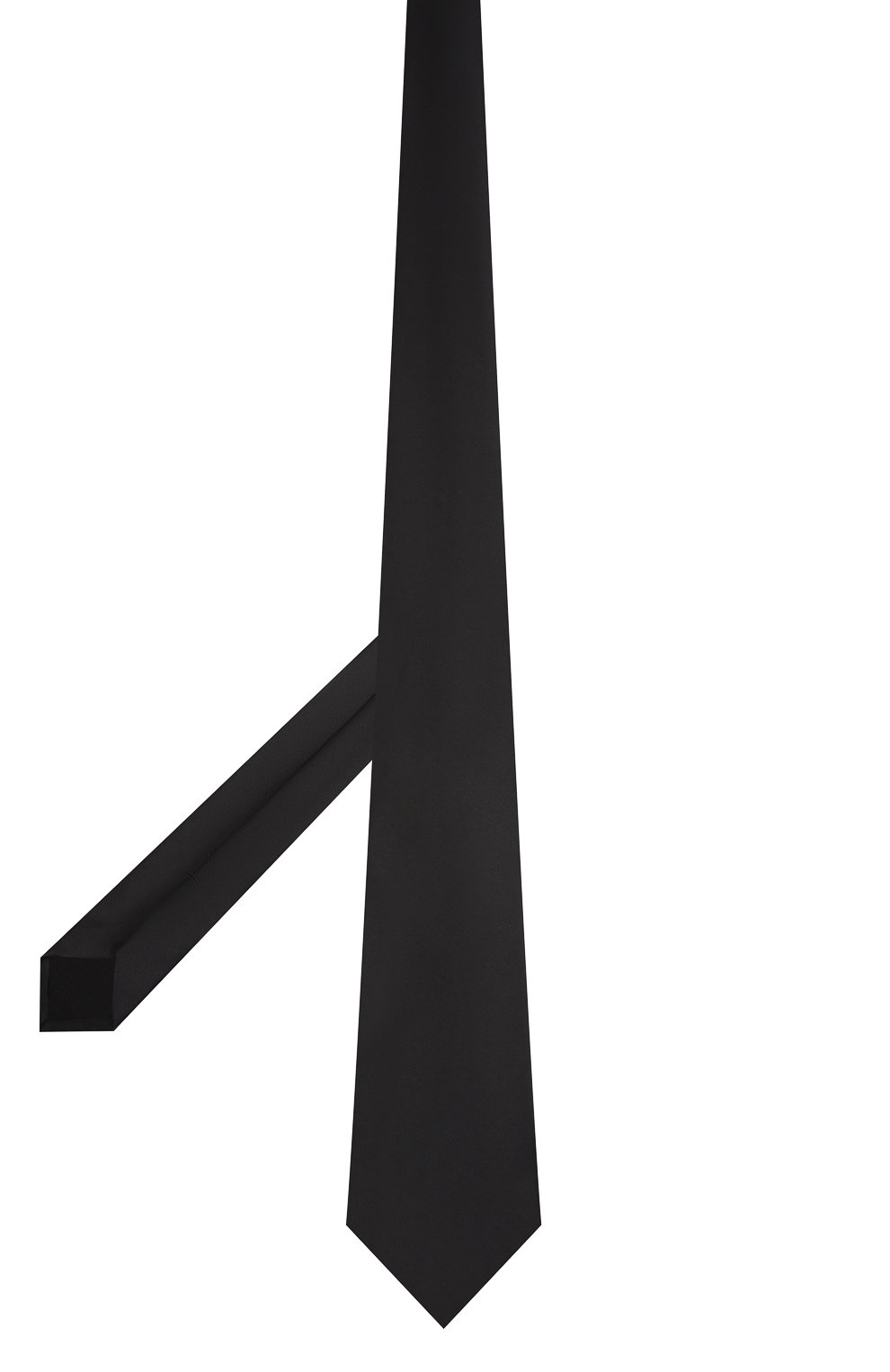 Мужской шелковый галстук BURBERRY черного цвета, арт. 8025344 | Фото 3 (Материал: Текстиль, Шелк; Принт: Без принта; Материал сплава: Проставлено; Нос: Не проставлено)