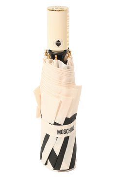 Женский складной зонт MOSCHINO кремвого цвета, арт. 8911-0PENCL0SE | Фото 4 (Материал: Текстиль, Синтетический материал, Металл)