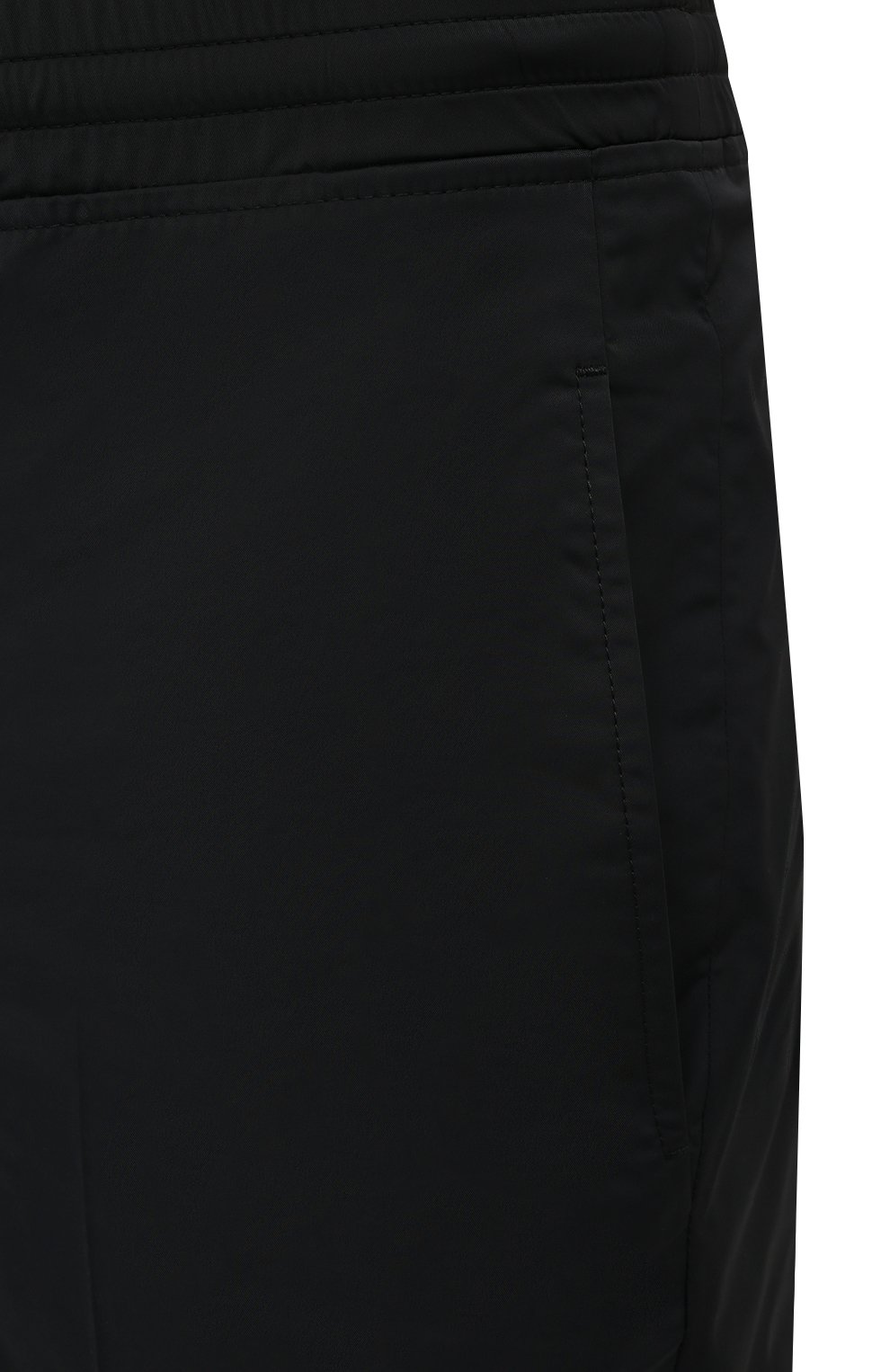 Мужские брюки NEIL BARRETT черного цвета, арт. PBPA635Y/Q014 | Фото 5 (Случай: Повседневный; Материал внешний: Синтетический материал; Стили: Гранж; Материал сплава: Проставлено; Драгоценные камни: Проставлено; Длина (брюки, джинсы): Укороченные)