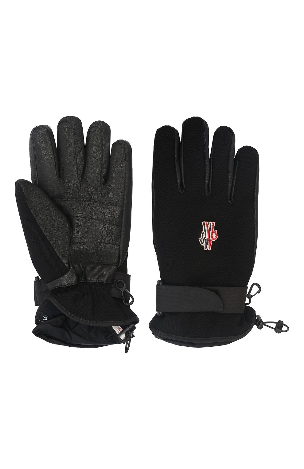 Мужские утепленные перчатки MONCLER GRENOBLE черного цвета, арт. G2-097-3A000-02-53063 | Фото 3 (Материал: Текстиль, Синтетический материал; Кросс-КТ: Спорт)
