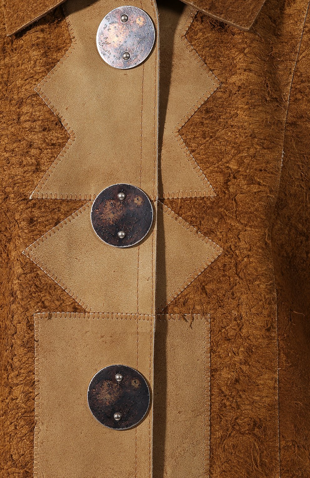 Женское кожаное пальто RALPH LAUREN коричневого цвета, арт. 290760580 | Фото 5 (Рукава: Длинные; Длина (верхняя одежда): До колена; Материал сплава: Проставлено; 1-2-бортные: Однобортные; Материал внешний: Натуральная кожа; Драгоценные камни: Проставлено; Женское Кросс-КТ: Замша и кожа)