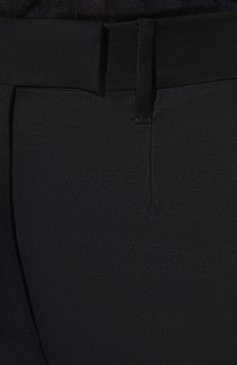 Женские шерстяные брюки PRADA темно-синего цвета, арт. P237G-10GK-F0008-221 | Фото 5 (Длина (брюки, джинсы): Удлиненные; Материал внешний: Шерсть; Стили: Гламурный; Женское Кросс-КТ: Брюки-одежда; Силуэт Ж (брюки и джинсы): Расклешенные)