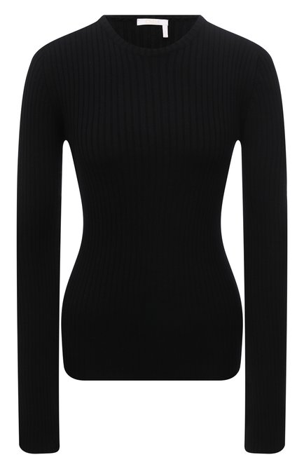 Женский пуловер из шерсти и кашемира CHLOÉ черного цвета по цене 116000 руб., арт. CHC22SMP20510 | Фото 1