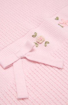 Детского шерстяное одеяло BABY T розового цвета, арт. 21AI112C0 | Фото 2 (Материал: Текстиль, Шерсть)