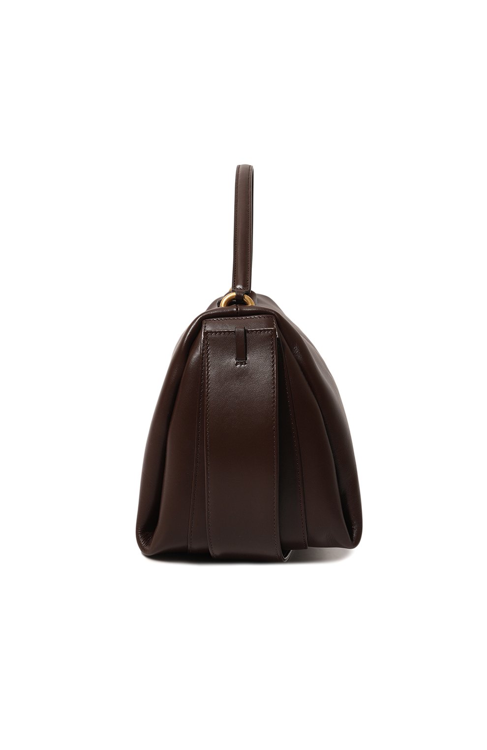 Женская сумка scorpius NEOUS темно-коричневого цвета, арт. 00017A | Фото 4 (Сумки-технические: Сумки top-handle; Материал: Натуральная кожа; Материал сплава: Проставлено; Драгоценные камни: Проставлено; Размер: large)