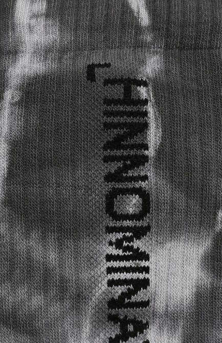 Мужские хлопковые носки HINNOMINATE серого цвета, арт. HAS2/HNAM17CZ | Фото 2 (Материал внешний: Хлопок; Кросс-КТ: бельё)