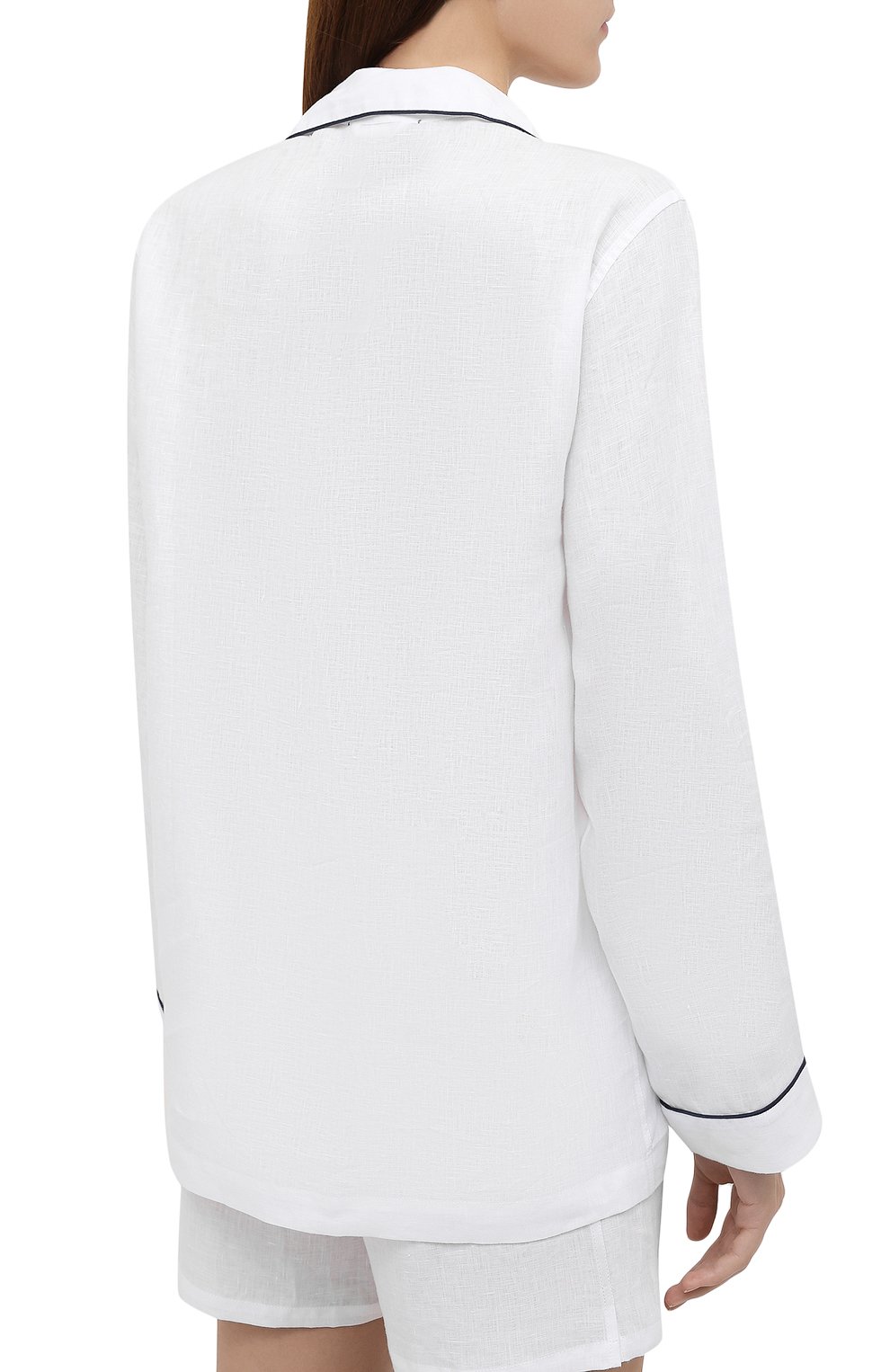 Женская льняная пижама LORO PIANA белого цвета, арт. FAL1538 | Фото 3 (Региональные ограничения белый список (Axapta Mercury): RU; Материал внешний: Лен)