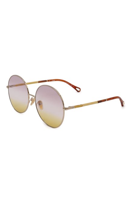 Женские солнцезащитные очки CHLOÉ разноцветного цвета, арт. CH0112S | Фото 1 (Очки форма: Круглые)