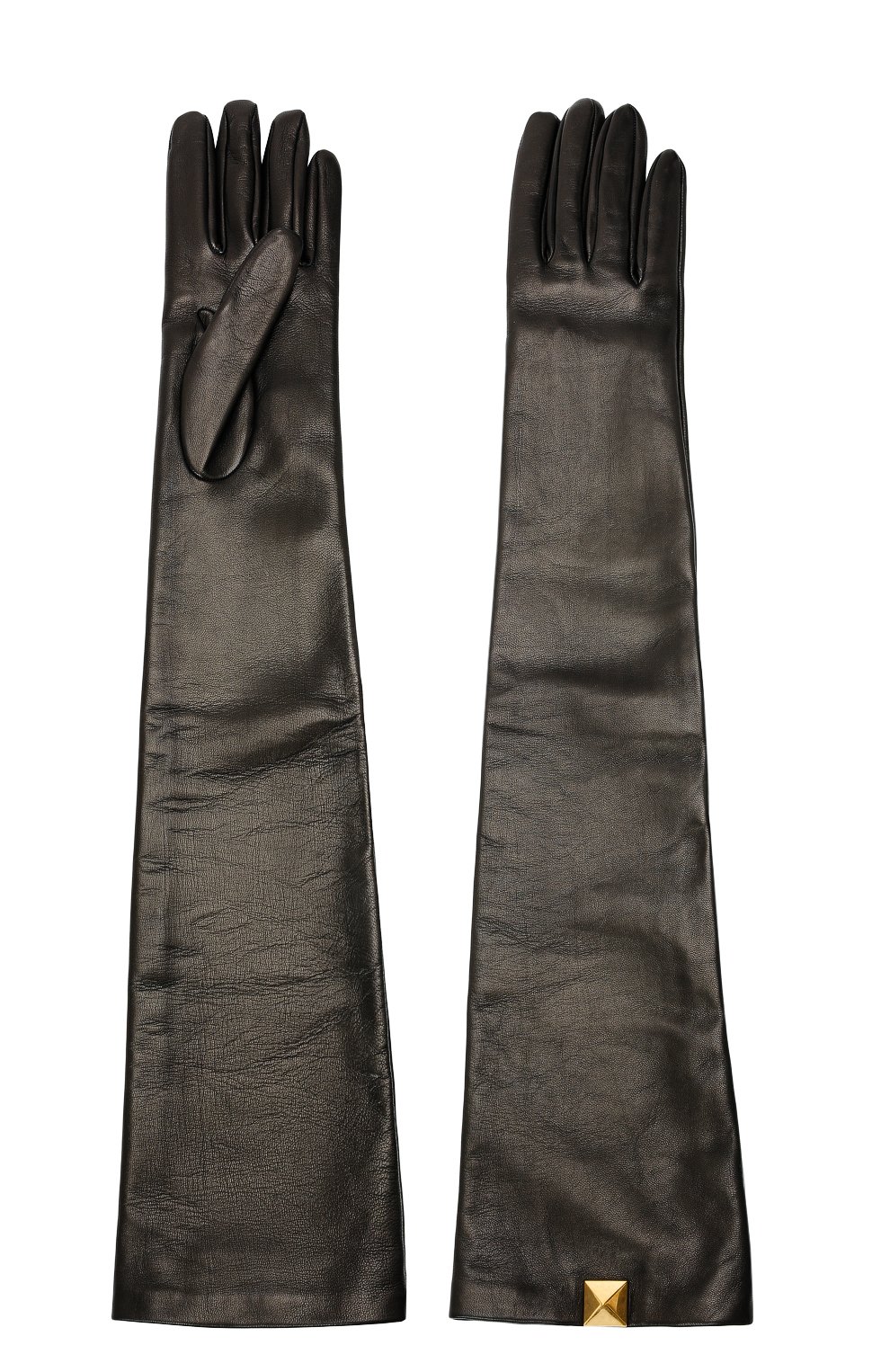Женские кожаные перчатки VALENTINO черного цвета, арт. WW2GCA19/TMD | Фото 3 (Материал: Натуральная кожа)