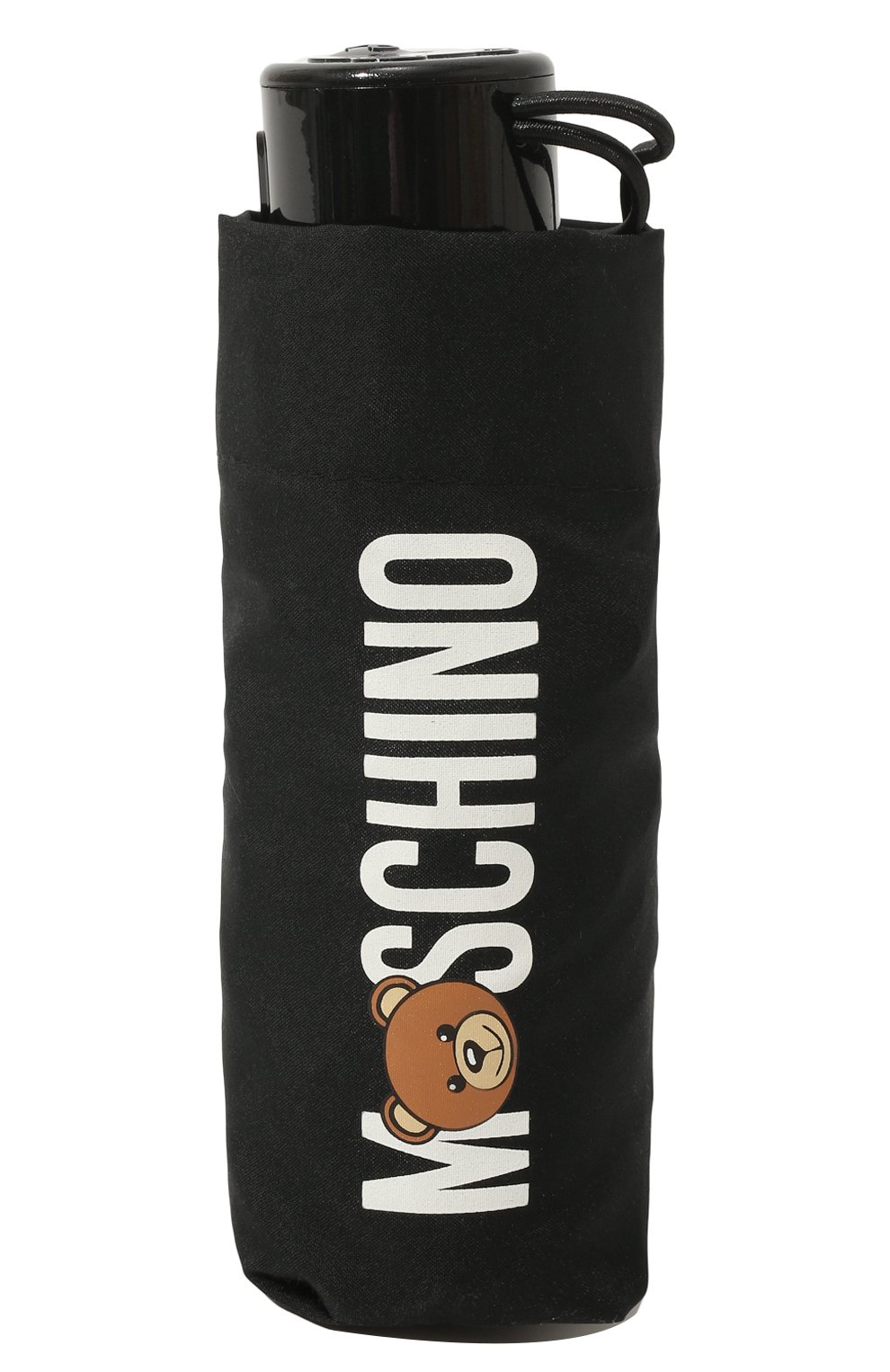 Женский складной зонт MOSCHINO черного цвета, арт. 8430-SUPERMINI | Фото 6 (Материал: Текстиль, Синтетический материал, Металл)
