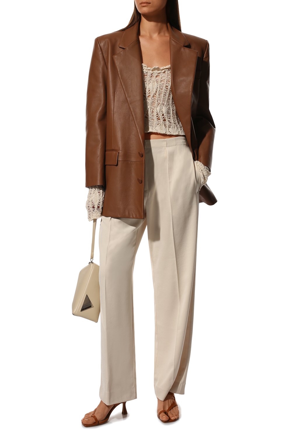 Женские бежевые брюки ACNE STUDIOS купить в интернет-магазине ЦУМ, арт ...