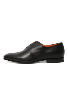 Мужские кожаные оксфорды SANTONI черного цвета, арт. MCLG16882SA3BSLFN01 | Фото 4 (Региональные ограничения белый список (Axapta Mercury): Не проставлено; Материал внутренний: Натуральная кожа; Материал сплава: Проставлено; Нос: Не проставлено; Стили: Классический)