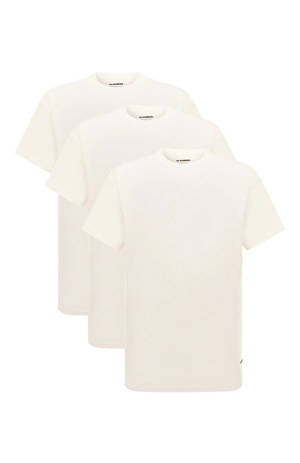 Мужская комплект из трех футболок JIL SANDER кремвого цвета по цене 53700 руб., арт. J47GC0001-J45048 | Фото 1