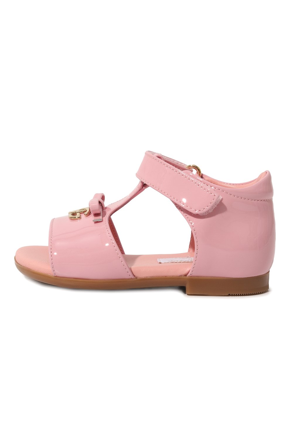 Детские кожаные сандалии DOLCE & GABBANA розового цвета, арт. D20082/A1328 | Фото 2 (Материал внутренний: Натуральная кожа)