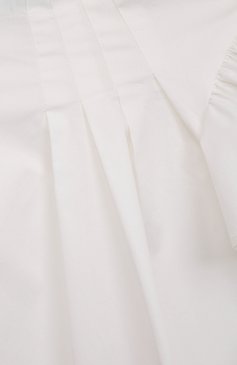 Детское хлопковая блузка IL GUFO белого цвета, арт. P23CC091C0046/10A-14A | Фото 3 (Рукава: Короткие; Случай: Повседневный; Материал сплава: Проставлено; Материал внешний: Хлопок; Драгоценные камни: Проставлено)