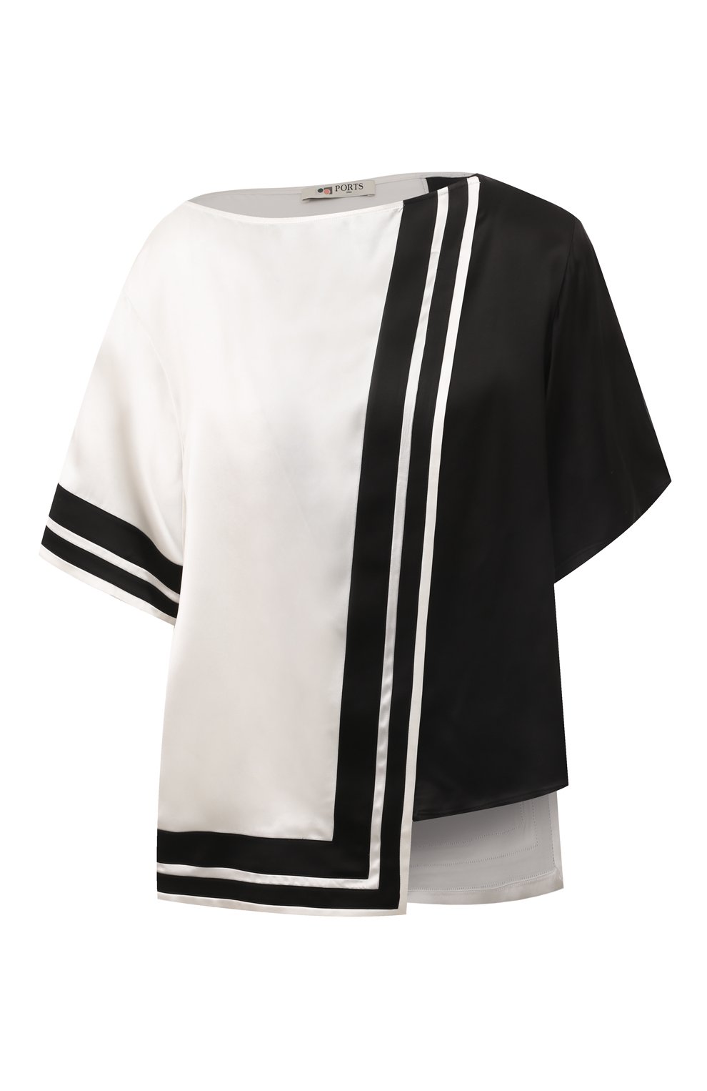 Блузка из вискозы Ports 1961 чёрно-белого цвета