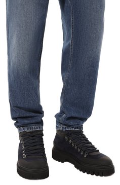 Мужские комбинированные ботинки BARRETT темно-синего цвета, арт. ASPEN-10969.9/GUMMY | Фото 3 (Мужское Кросс-КТ: Хайкеры-обувь, Ботинки-обувь; Материал сплава: Проставлено; Материал внутренний: Текстиль; Подошва: Массивная; Драгоценные камни: Проставлено; толщина подошвы: 3,7; ширина носка стельки: 10; высота каблука: 4,5)