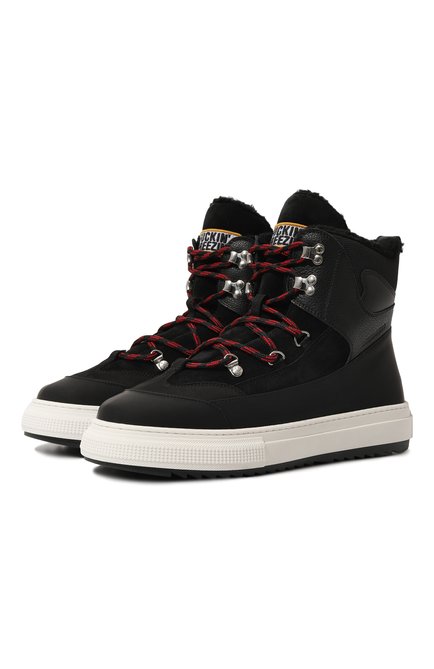 Мужские кожаные ботинки DSQUARED2 черного цвета по цене 88200 руб., арт. SNM0329/25100041 | Фото 1
