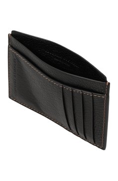 Мужской кожаный футляр для кредитных карт BRUNELLO CUCINELLI черного цвета, арт. MWZIU320 | Фото 3 (Материал: Натуральная кожа; Материал сплава: Проставлено; Нос: Не проставлено)