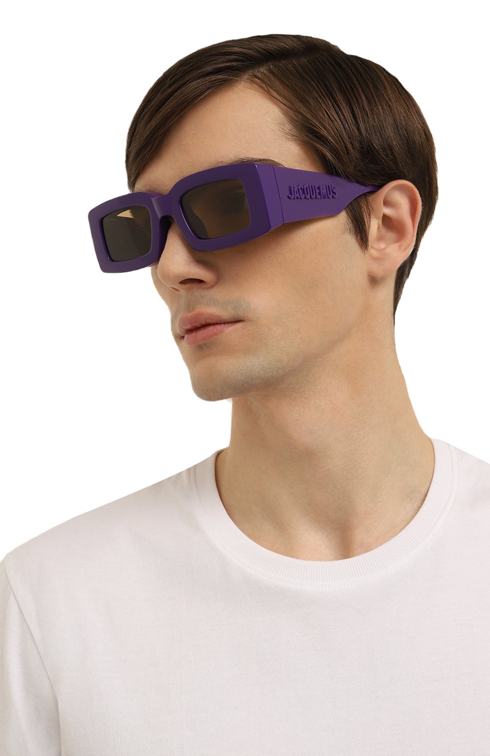 Женские солнцезащитные очки JACQUEMUS фиолетового цвета, арт. LES LUNETTES TUPI MULTI PURPLE | Фото 3 (Кросс-КТ: С/з-унисекс; Материал: Пластик; Тип очков: С/з; Оптика Гендер: оптика-унисекс; Очки форма: Прямоугольные)