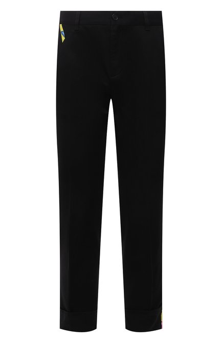 Мужские хлопковые брюки VERSACE черного цвета по цене 59950 руб., арт. A89392/A229958 | Фото 1