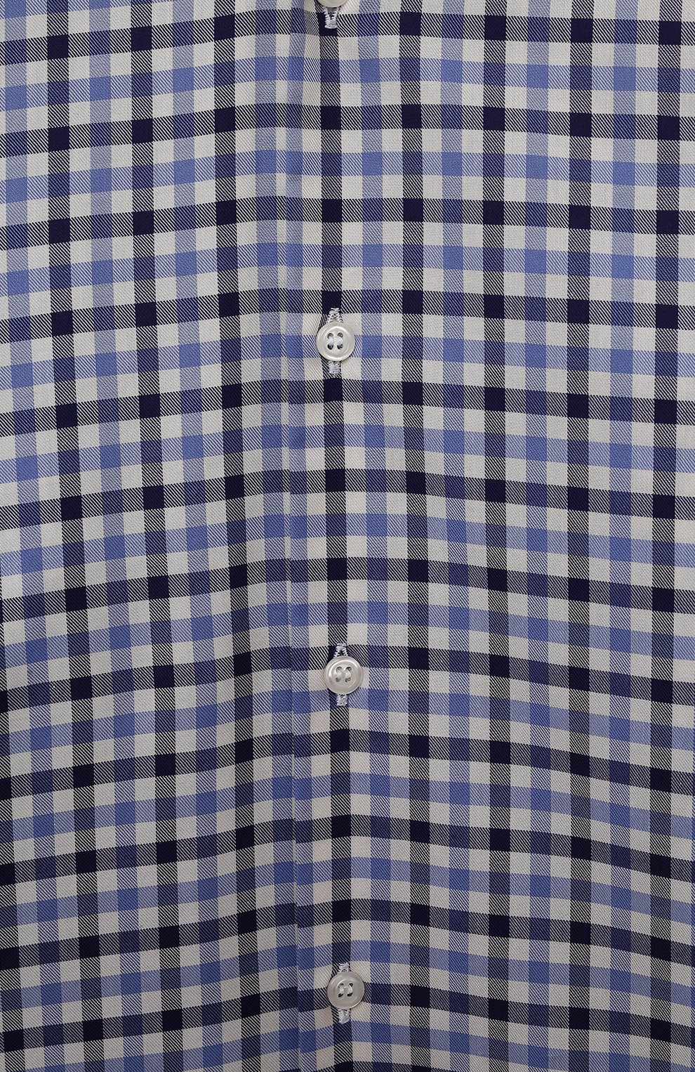 Детская хлопковая рубашка DAL LAGO синего цвета, арт. N402Q/8513/4-6 | Фото 3 (Рукава: Длинные; Случай: Повседневный; Материал сплава: Проставлено; Материал внешний: Хлопок; Драгоценные камни: Проставлено)