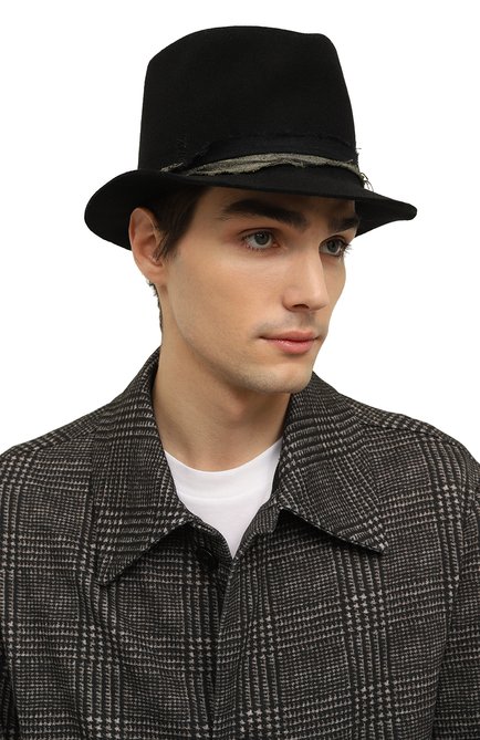 Мужского шерстяная шляпа 139DEC черного цвета, арт. HT126-BK | Фото 2